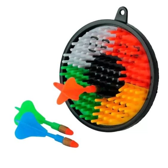 Jogo de Dardos Infantil Acerte o Alvo Sem Ponta Alvo Certo 2 Dardos Brinquedos de Criança