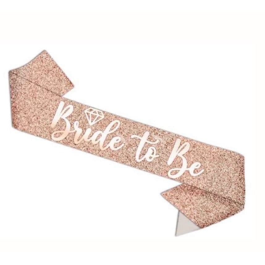 FAIXA BRIDE TOBE COM GLITTER ROSE