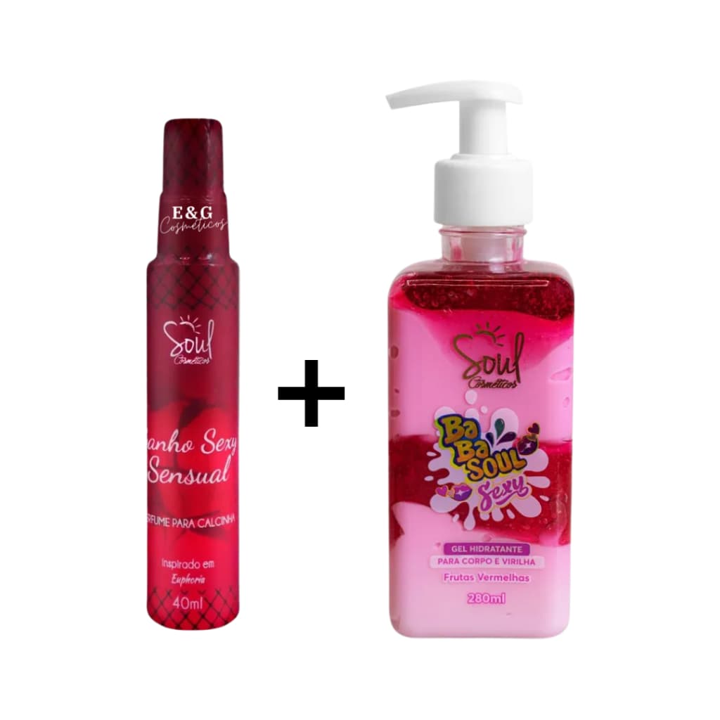 Kit Perfume de Calcinha + Creme para Virilha Gel Babasoul Banho Sexy Soul Cosméticos