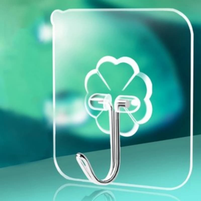 20  Gancho De Parede Forte Transparente Com Ventosa Para Cozinha / Banheiro Multiuso Gancho Porta Não-Amarcaing Em stock