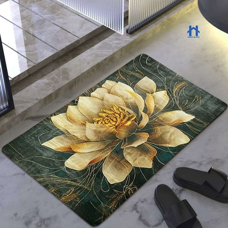 Tapete De Banheiro Quadrado Absorve Água Antiderrapante Secagem Rápida 38x58cm BELA CASA UTILIDADES