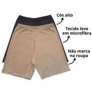 Kit 3 Short Anágua Feminino Segunda Pele Longo Debaixo de Saia