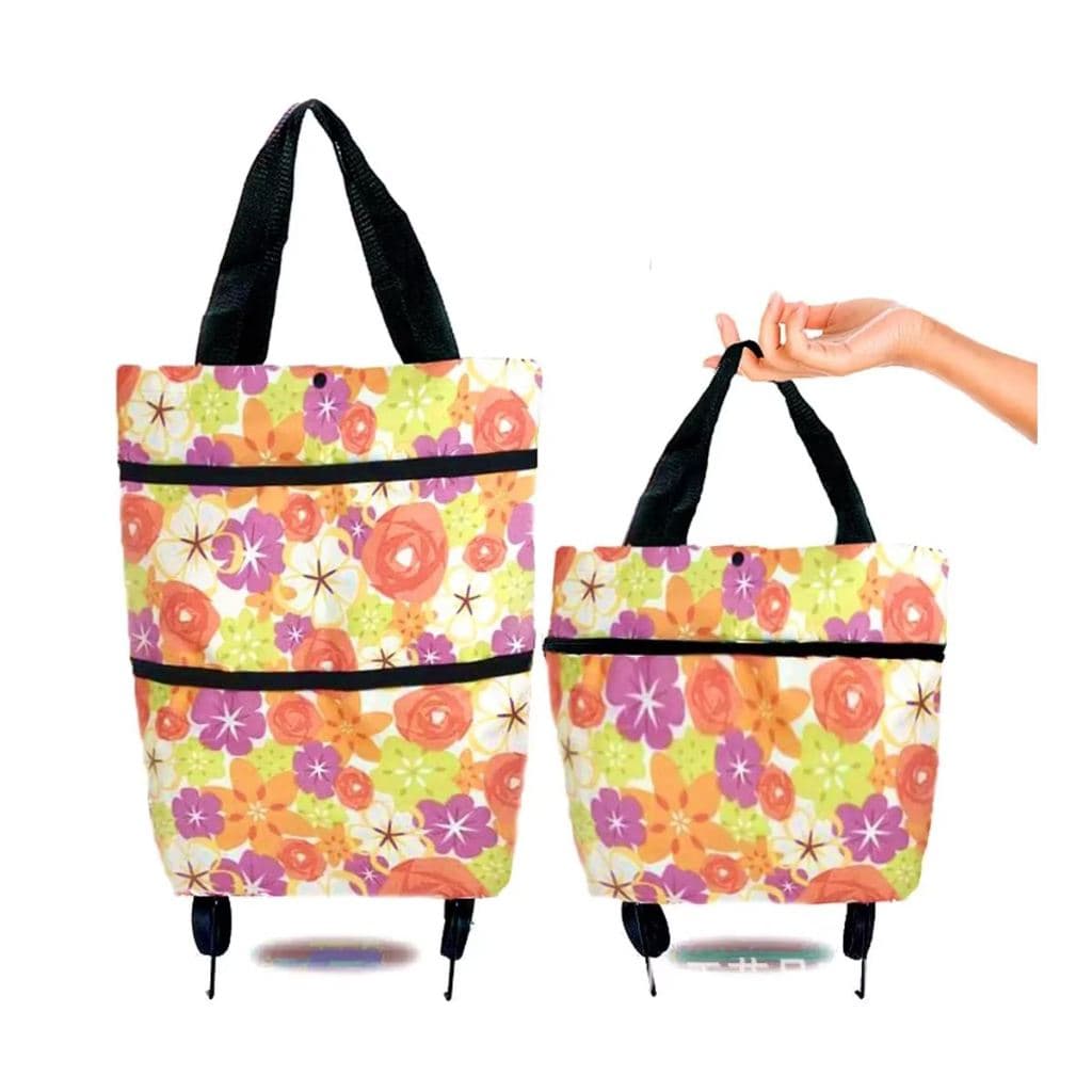 Carrinho Cesta Supermercado Compras Rodinhas Bolsa Dobrável Mercado Feira Legumes