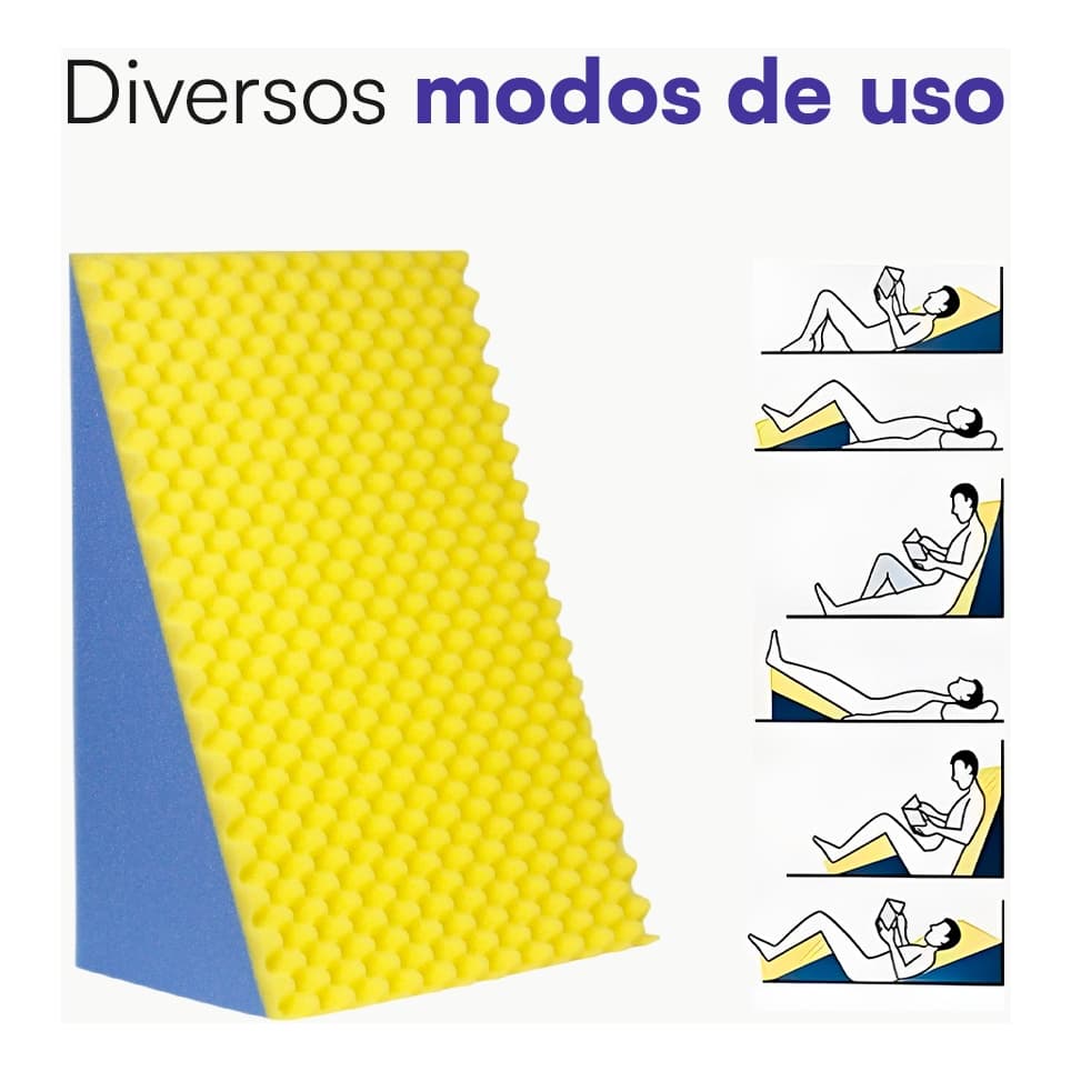 Suave Encosto Triangular Travesseiro Pós Ortopédico Almofada Terapêutica Espuma 65x45x30 - NÃO TEM CAPA