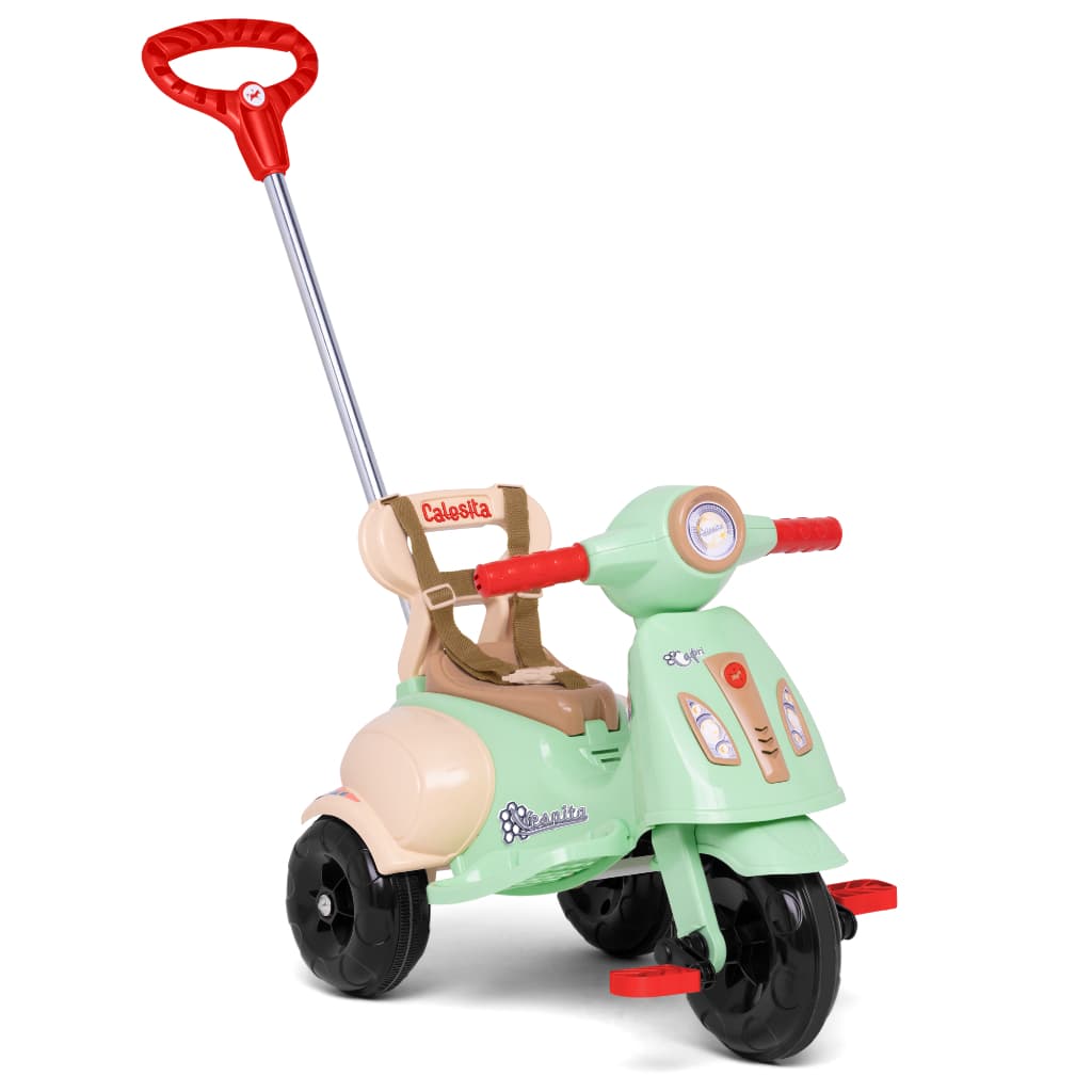 Triciclo Infantil Vespita Brinquedo Andador Carrinho De Passeio Motoquinha Buzina Pedal Haste