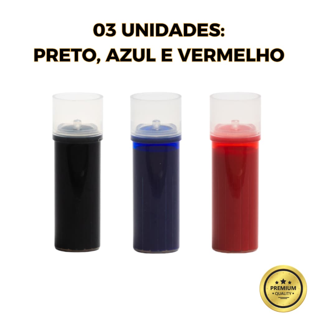 Kit 3 Refil de tinta de Pincel Para Quadro Branco Para Pincel Pilot NÃO MANCHA Qualidade Garantida!