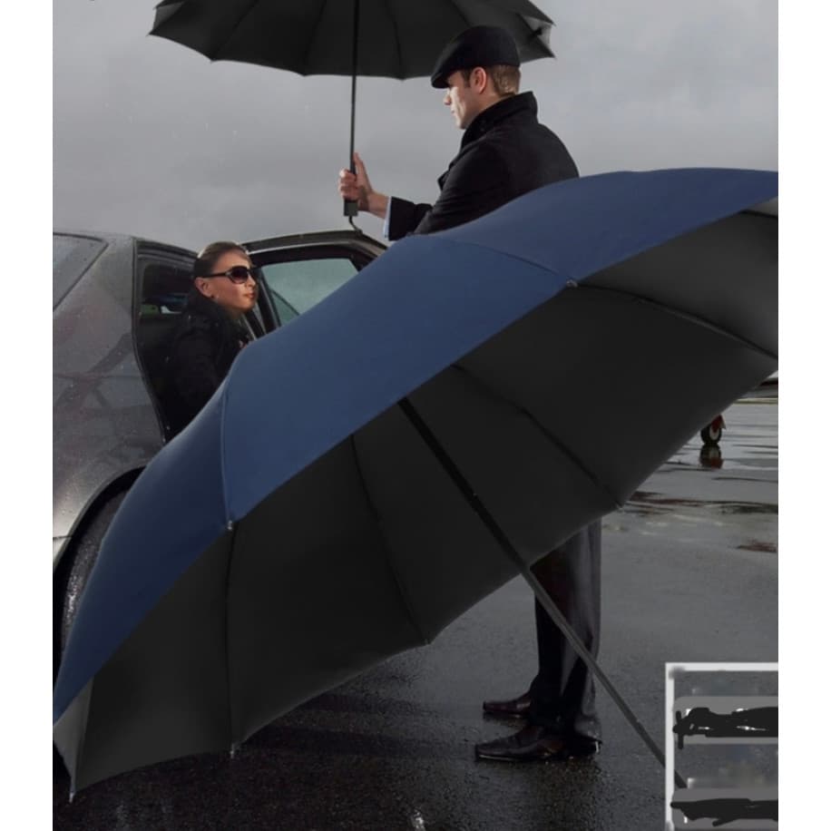 Guarda Chuva Grande 7/10 Varetas Preto Sombrinha Dobrável Abertura e fechamento manual 661