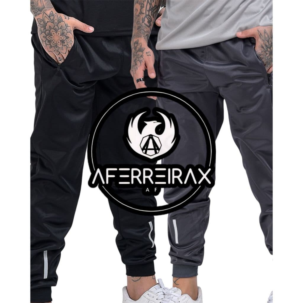 Kit 2 Calças Jogger Masculina Esportiva com Refletivo | P ao GG | Preto, Cinza, Azul Marinho Estilo
