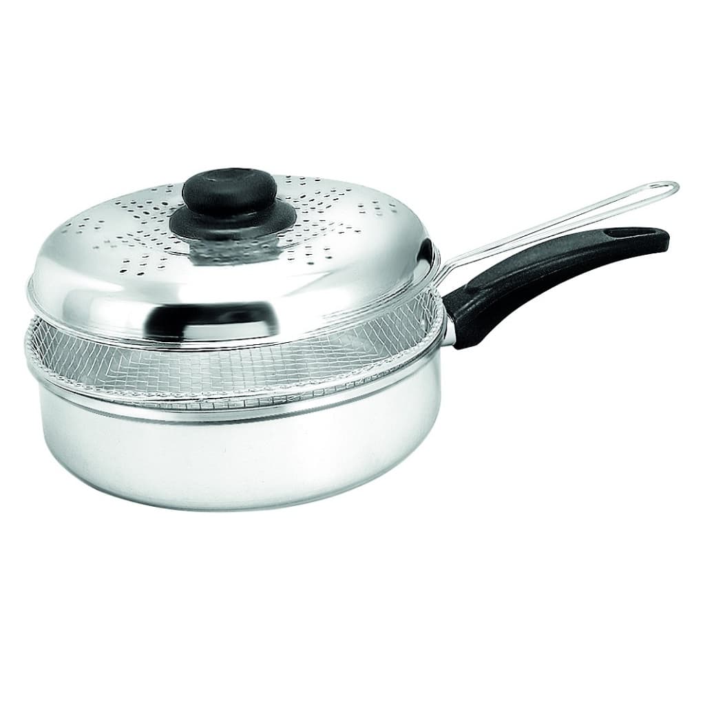 Panela Fritadeira Frigideira com Cesto Fritex e Tampa Furada Alumínio 2L - Luz Nobre