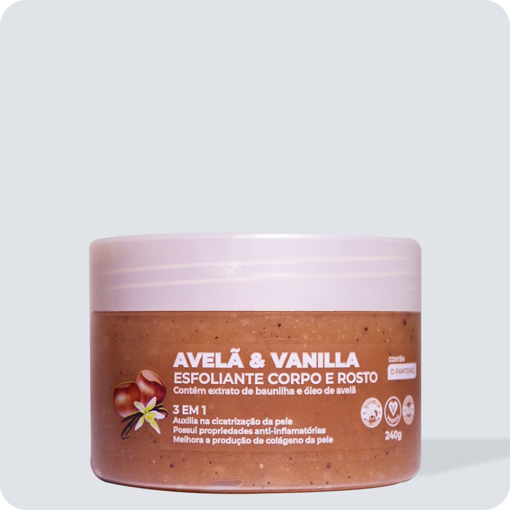 Esfoliante Corpo e Rosto Avelã & Vanilla