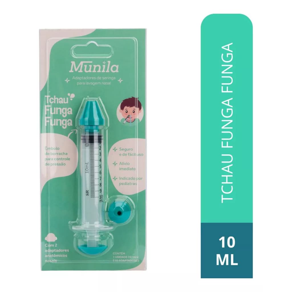 Seringa Lavagem Nasal Adaptador Bebê Infantil  Verde 1UND Munila