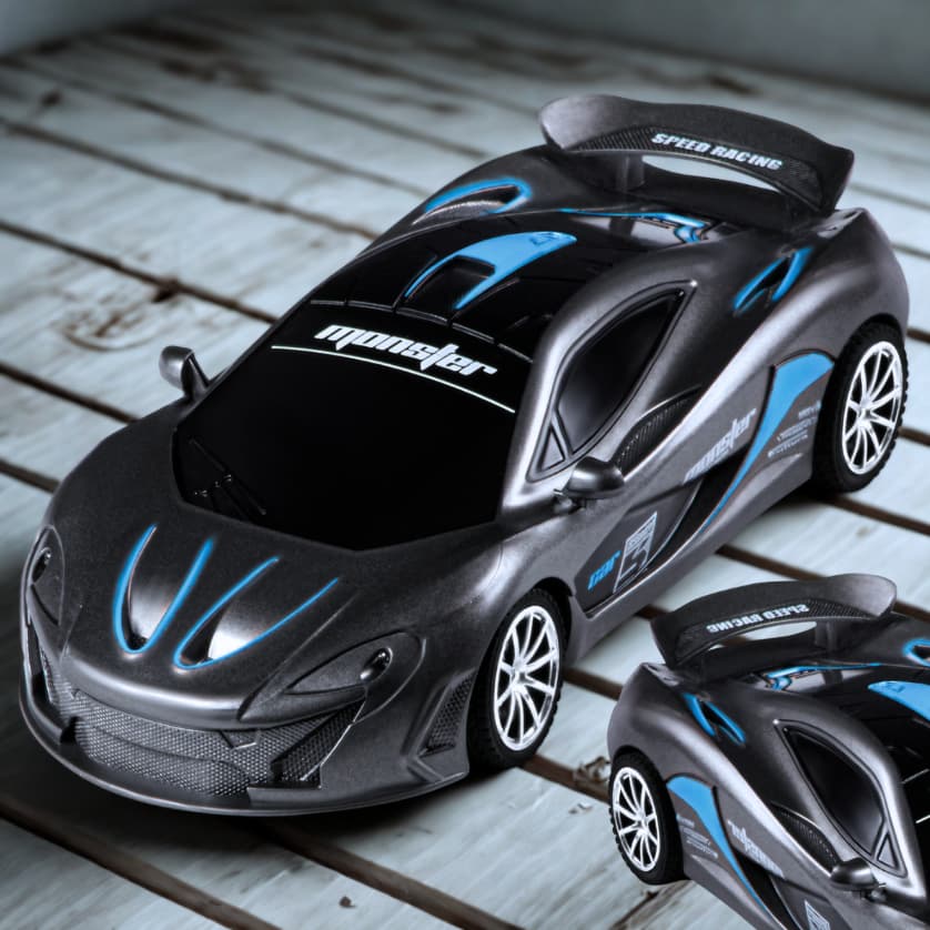 Brinquedo Carrinho De Controle Remoto Sem Fio Com Farol Led Super Esportivo Luxo Carro De Corrida