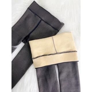 Meia Calça Térmica Forrada Peluciada Translúcida de Lã Infantil Super Elástica Slim P/M/G