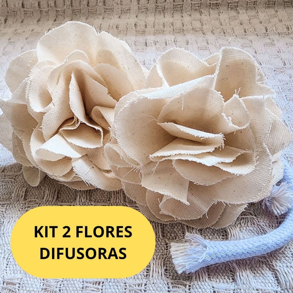 Kit 2 Flor de Algodao Cordao para Difusor e Aromatizador de Ambiente Decoração Rustica Estilo Boho