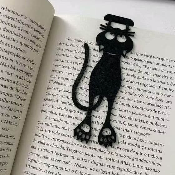 Marcadores de página, livro, revista, caderno  - Temático personalizado - Gato pendurado