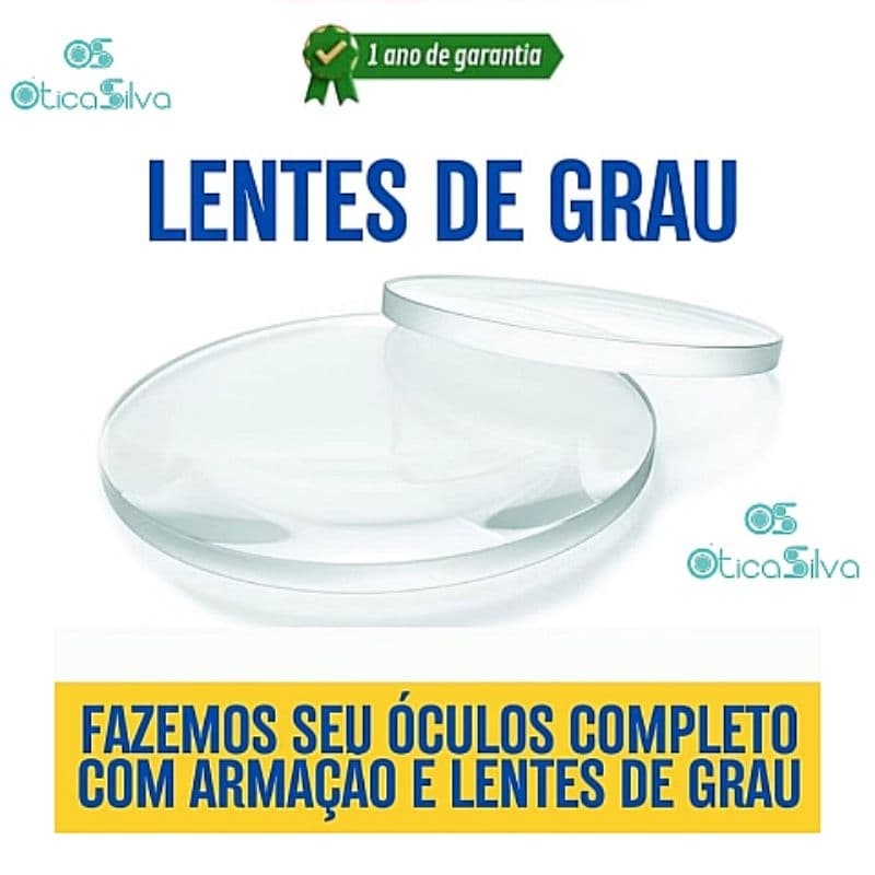 Par Lentes para colocar seu grau completo óculos Miopia, astigmatismo, garantia de um ano