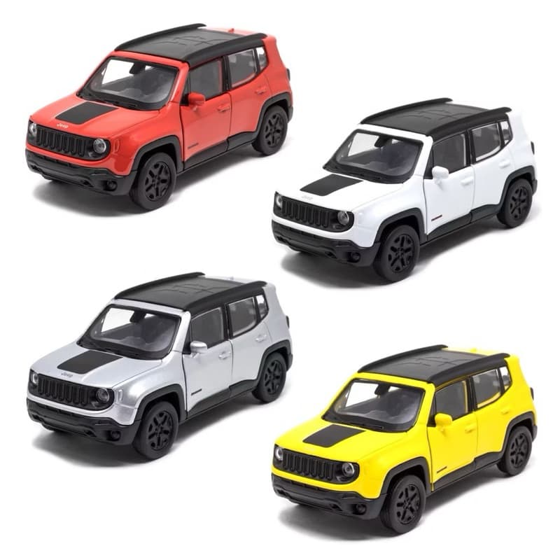 Carrinho De Ferro Miniatura Jeep Renegade Metal Abre A Porta