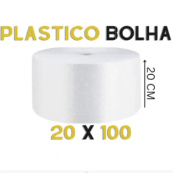 Plástico Bolha 20x100 - EMBALAGENS MATERIAL - ENVIO EM 24 HORAS