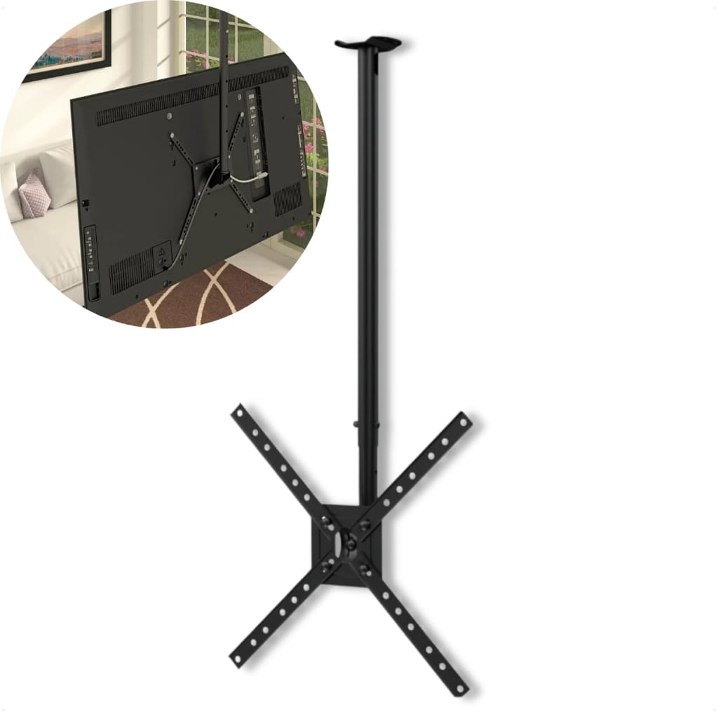 Suporte De Teto para Tv Articulado Inclinável Giratório 90 Graus 32 43 55 Até 60 Polegadas