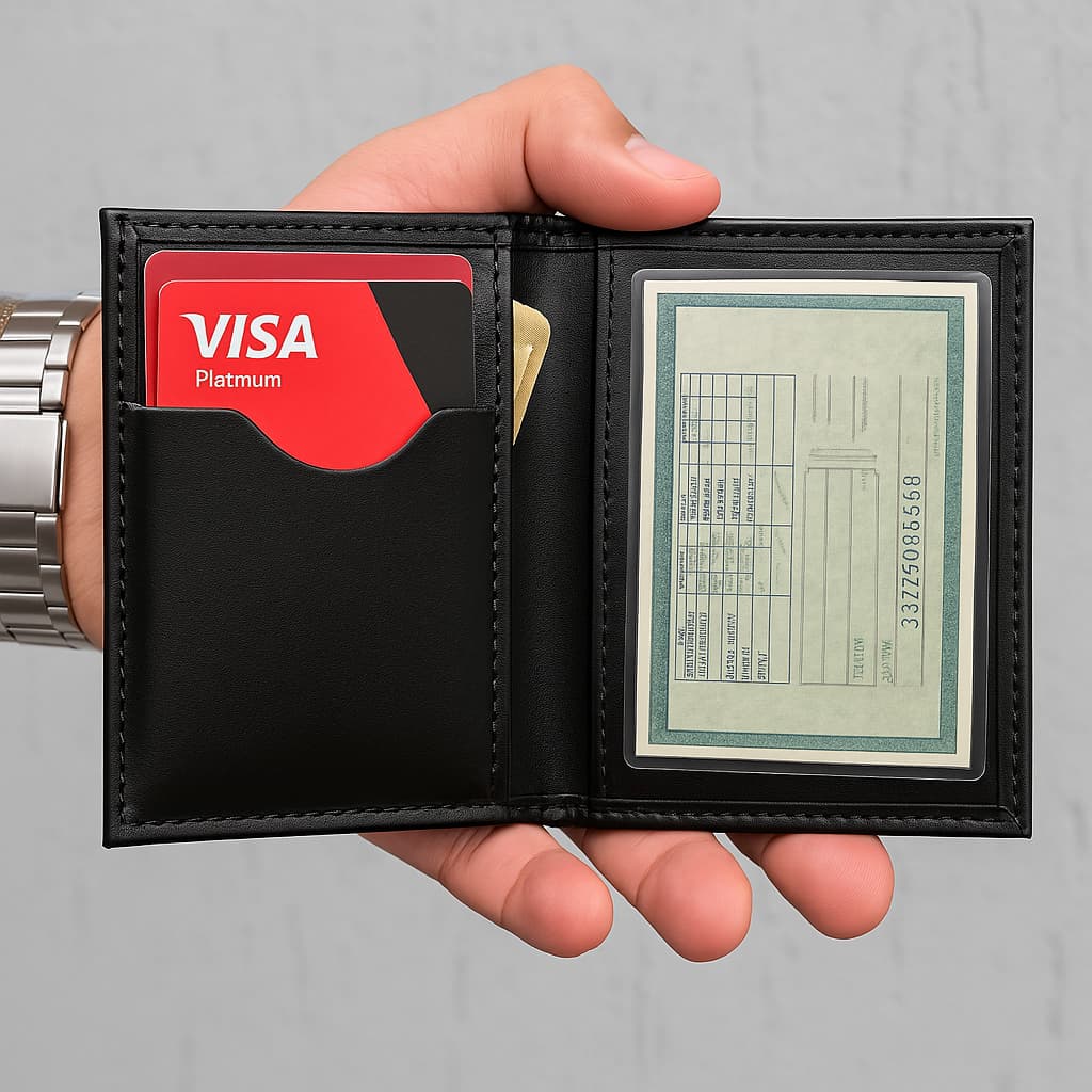 Carteira Masculina Pequena Slim Porta Cartão Couro Macio