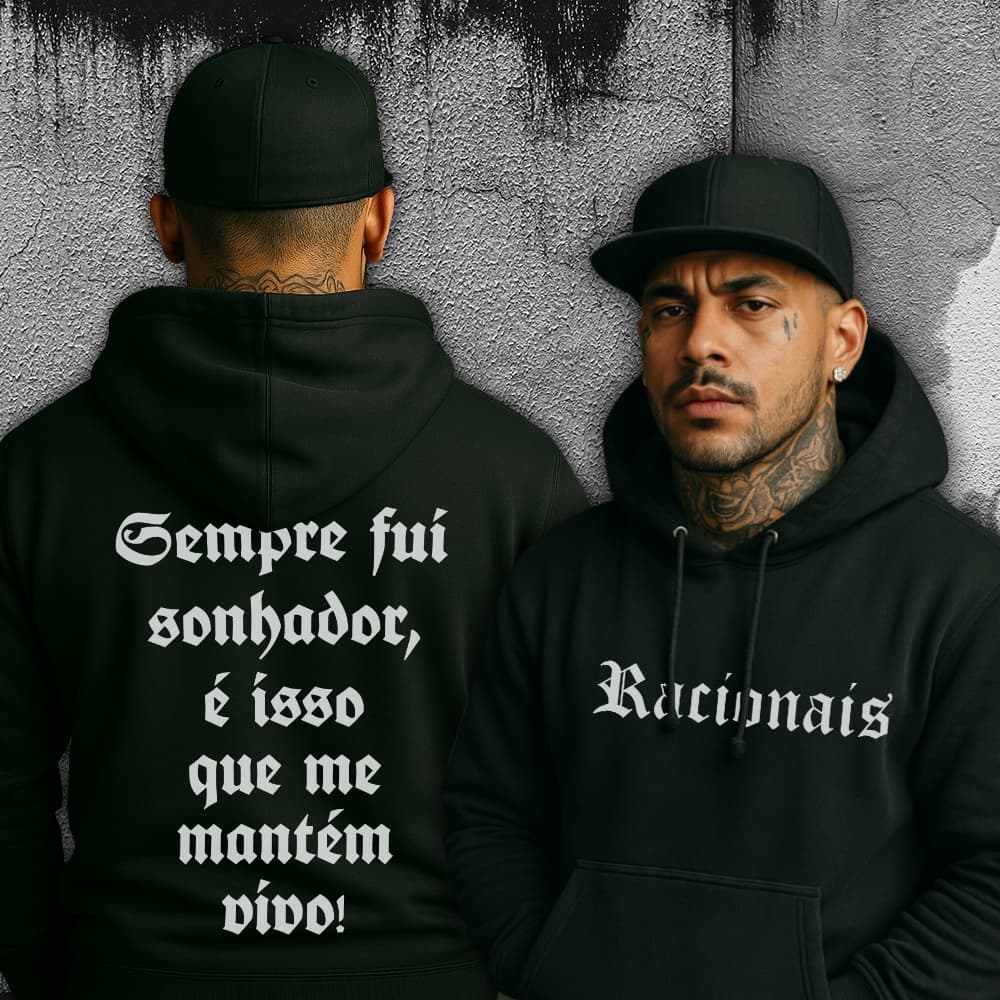 Blusa de Frio Racionais Moletom Masculino Adulto e Infantil Racionais Flanelado Agasalho Com Bolsos