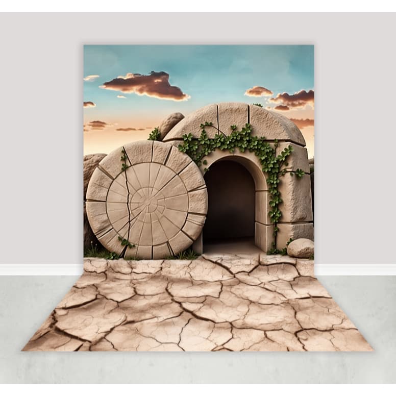 Fundo Fotográfico Cenário Páscoa Cristã Em Tecido FFT-360