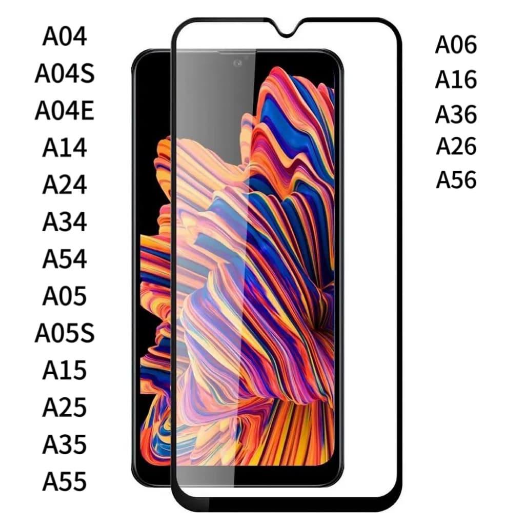 Película De Vidro Temperado 3D Espessura Max A04 A05 A06 A07 A14 A15 A16 A17 A24 A25 A26 A34 A35 A36 A54 A55 A56