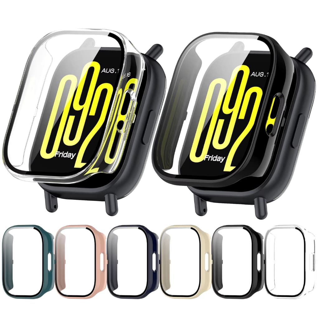 Capa capinha case rígida com película de vidro para novo Smartwatch Redmi Watch 5 / 5 Lite / 5 Active