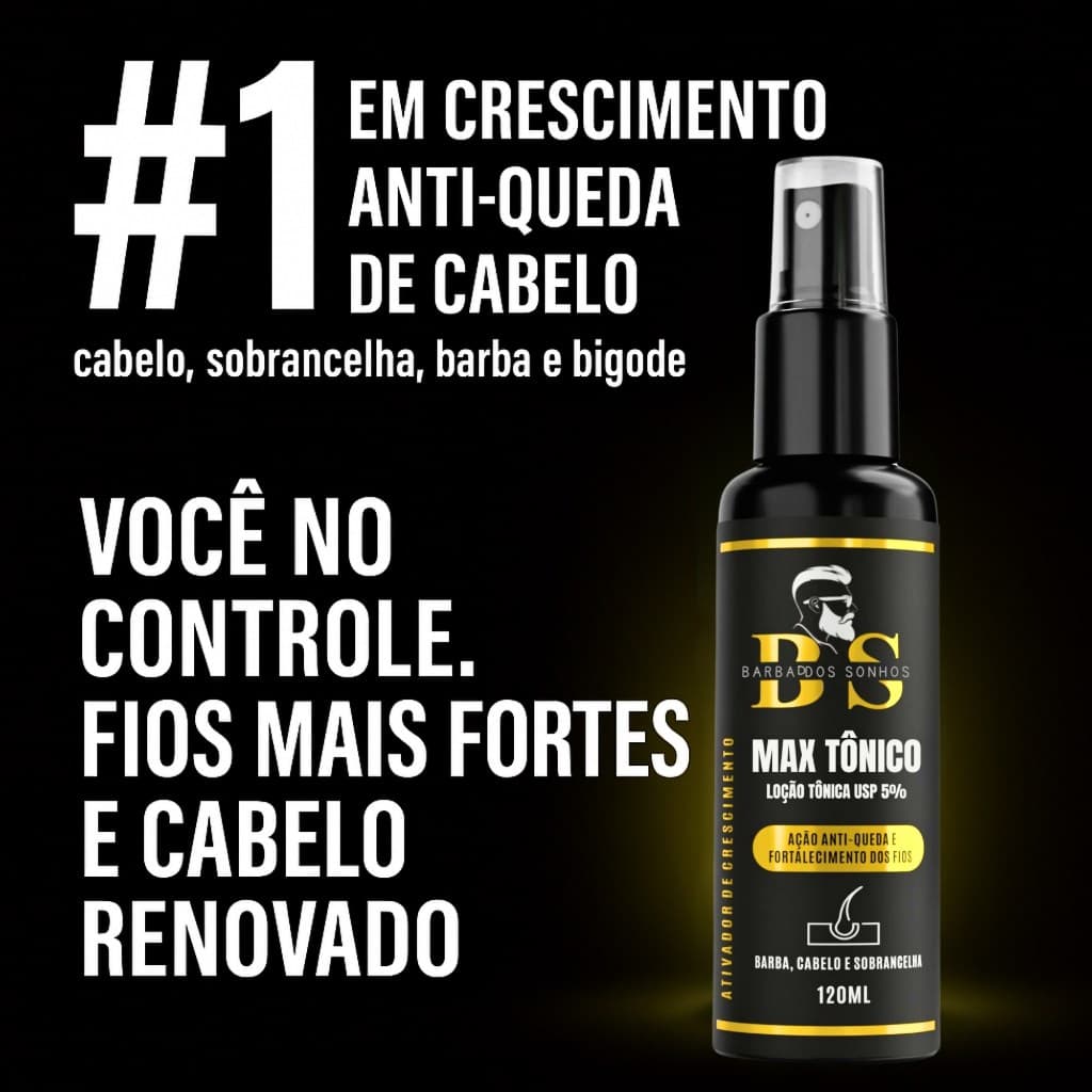 Tônico Crescimento Capilar, Barba e Sobrancelha - Barba dos Sonhos