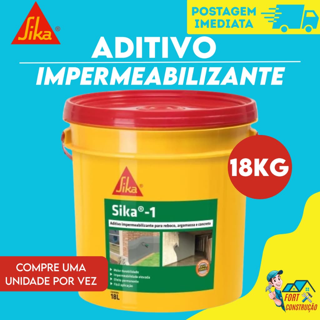 Sika 1 Balde 18L Aditivo Impermeabilizante Interno Externo