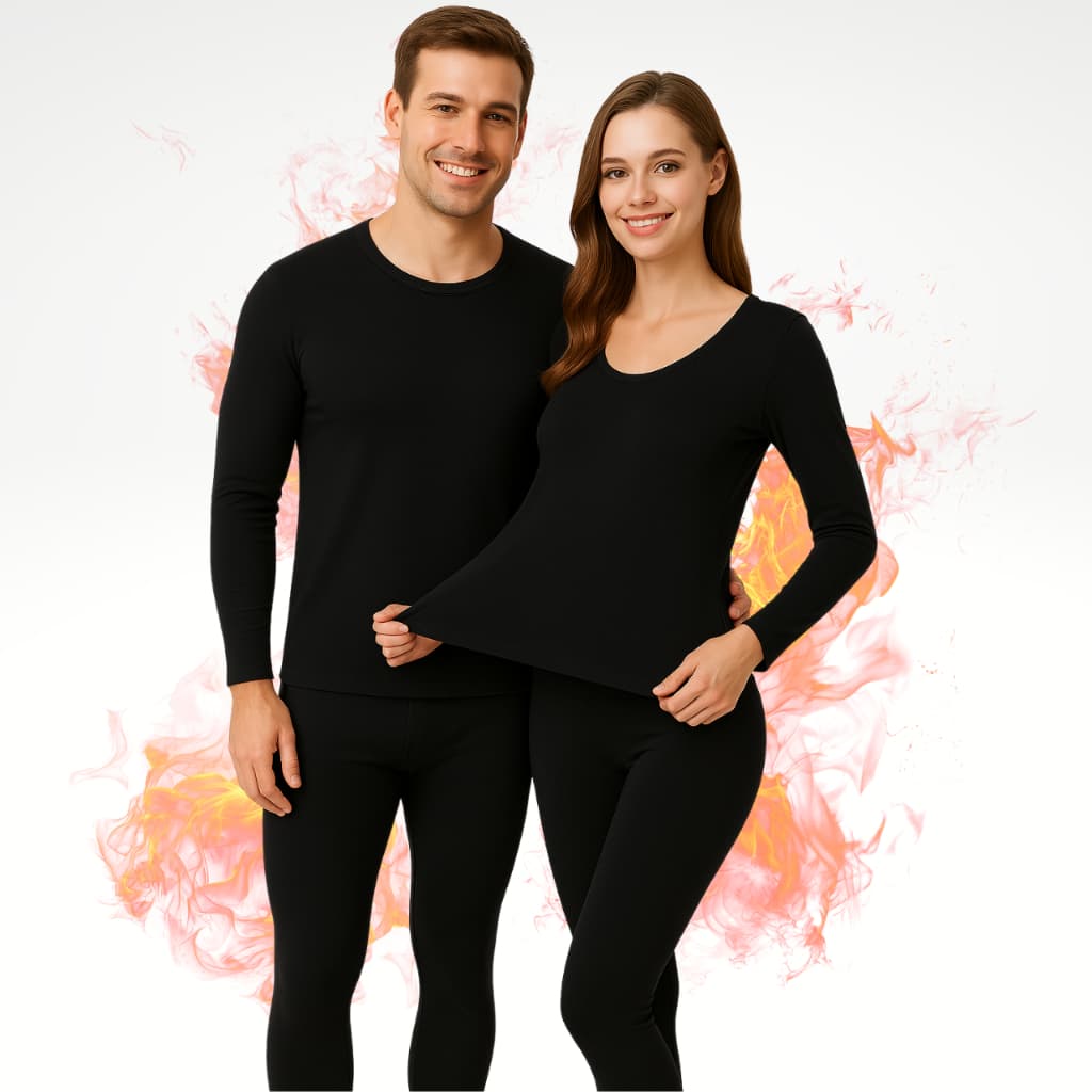 Conjunto Termico Segunda Pele Frio Flanelado Confortável Preto Feminino Masculino