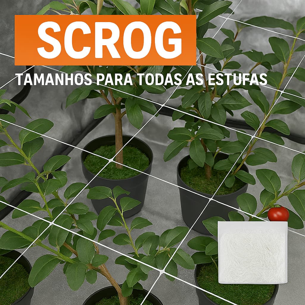 Rede de Scrog Elástica Suporte Para Plantas Crescimento Cultivo Indoor (40 a 150 cm)