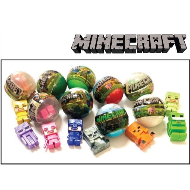 Kit 10 a 50 Capsulas 1" com Miniaturas Tipo minecraft Encapsuladas. Brinquedos