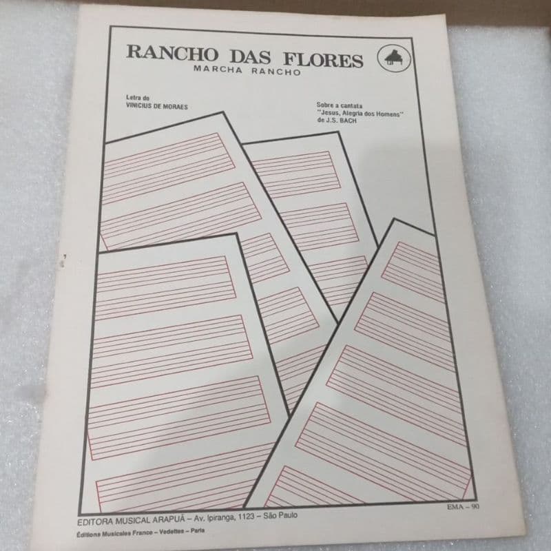 MÉTODO VINICIUS DE MORAES -PARTITUPARA PARA PIANO RANCHO DAS FLORES