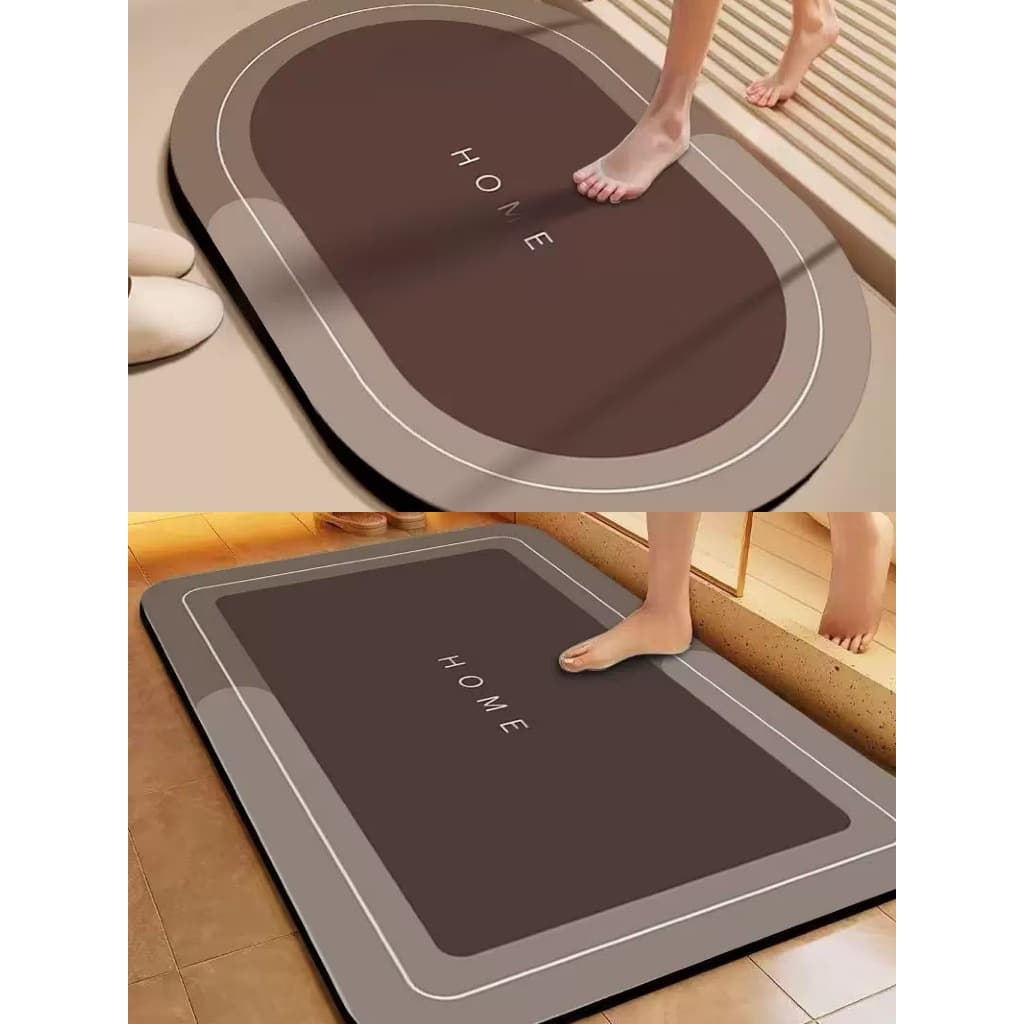 Kit 2/4 Tapete de banheiro absorvente de água de secagem rápida