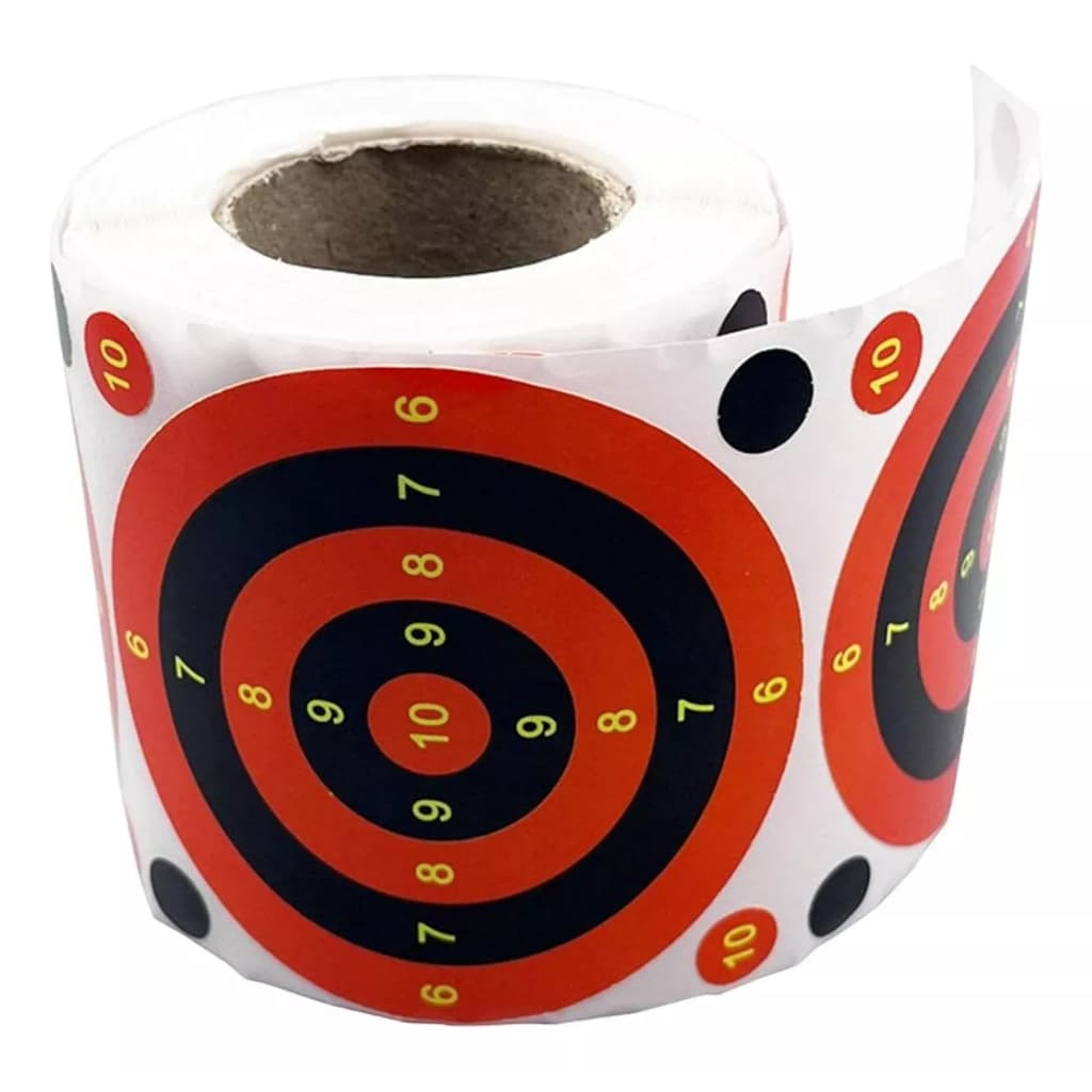 Alvo Adesivo Reativo Treino Tiro Airsoft 200und Verm Preto