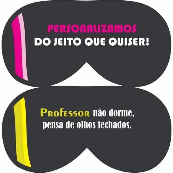 Kit 10 Máscaras de dormir personalizadas - Adulto e Infantil. Personalize do seu jeito.