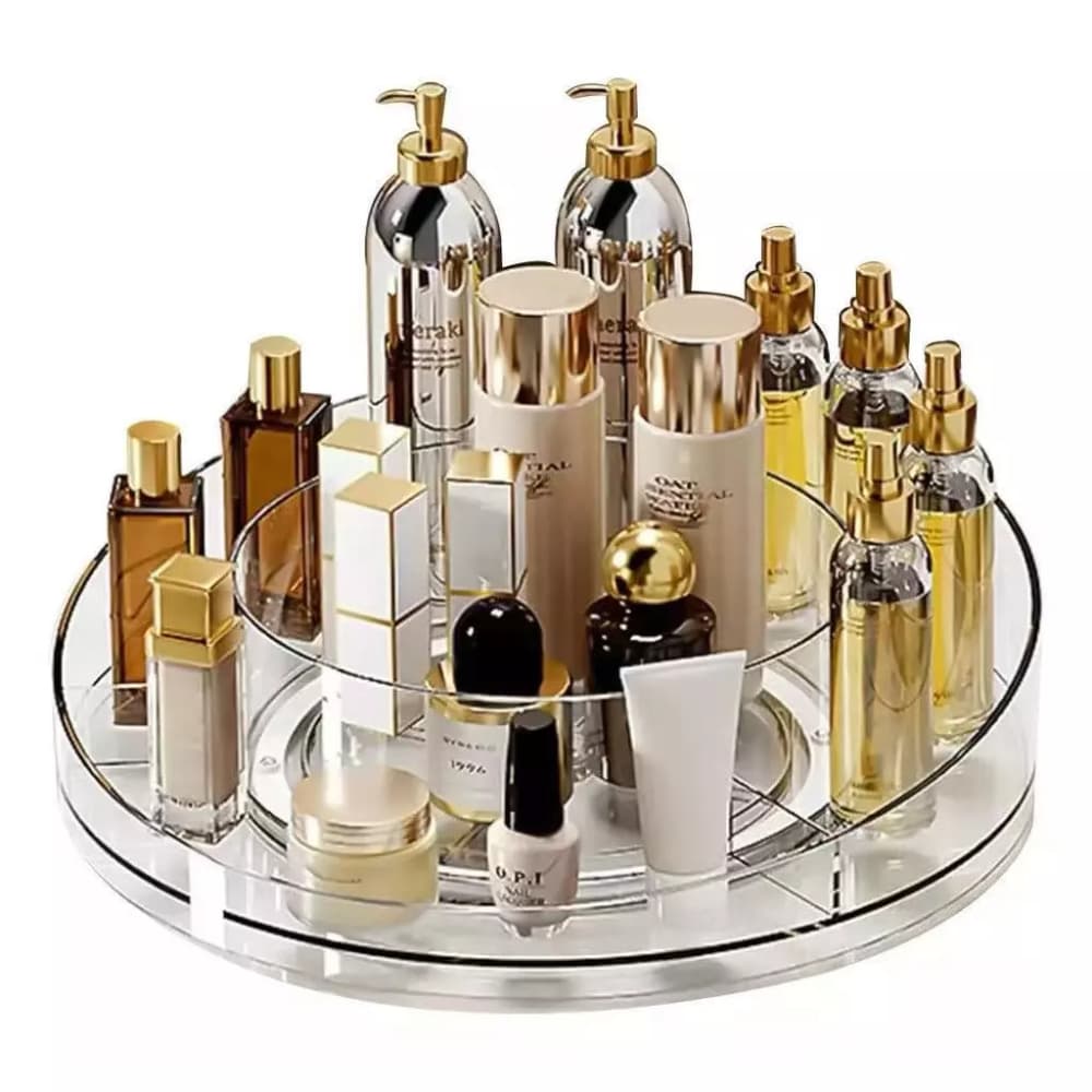 Organizador De Acrílico Rotativo Giratório Para Armazenamento De Cosmético/Cozinha