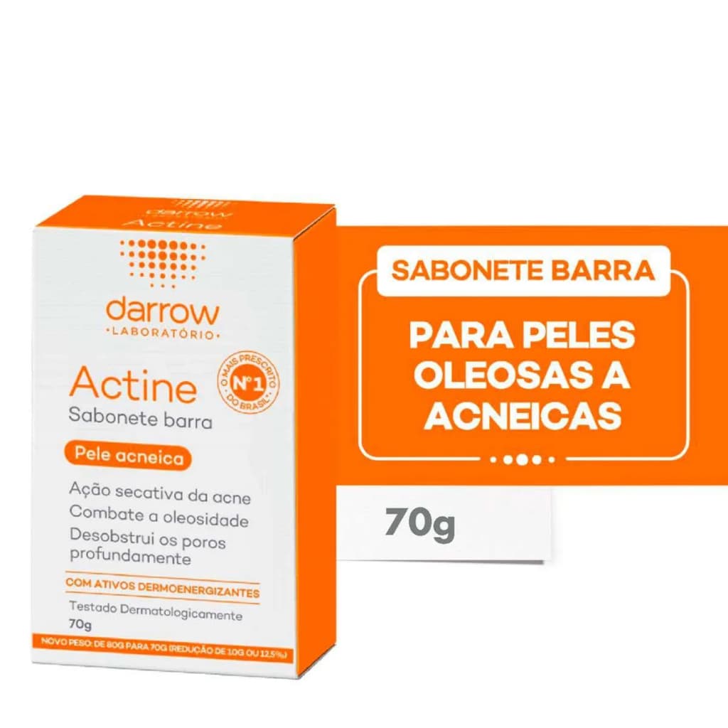 Actine Sabonete em Barra 70g Pele Acneica