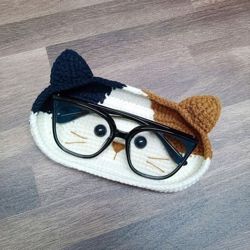 Porta óculos de crochê