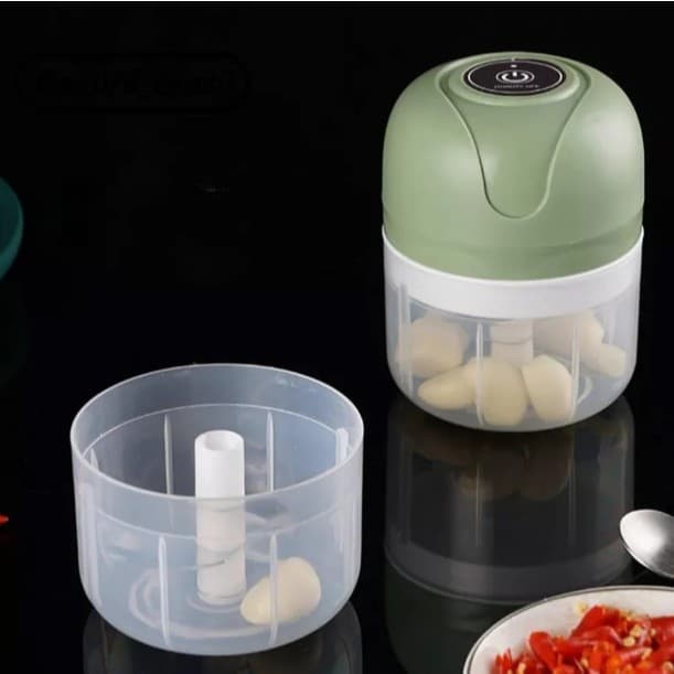 Moedor Alho Elétrico 250ml Sem Fio Cortador De Legumes Triturador De Alimentos Cozinha