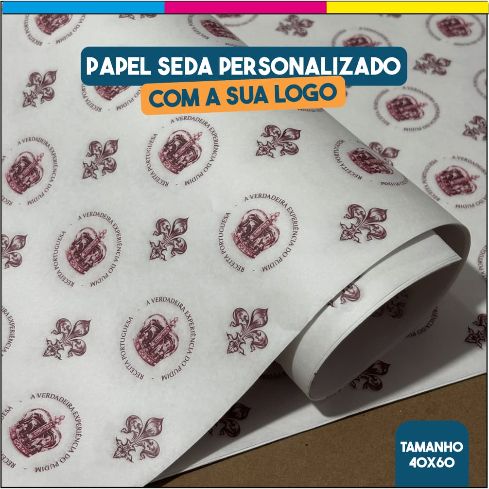 Papel Seda Personalizado 40x60cm - Com a sua logo