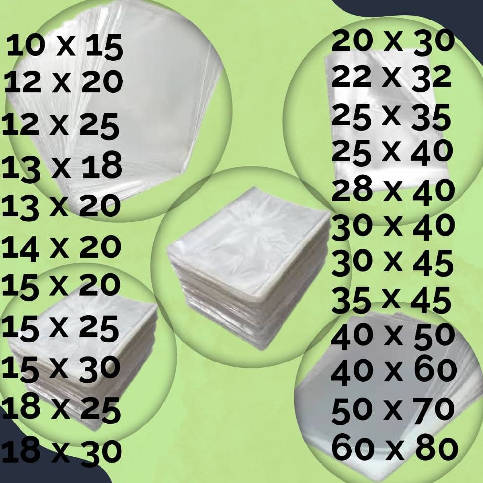 Embalagem Saco Plástico transparente PP 1KG Saco Transparente Polipropileno PP