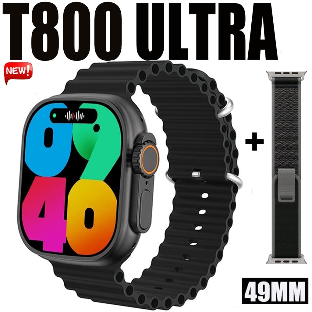 Smartwatch T800 Ultra Relógio Inteligente NFC GPS Calculadora À Prova D'água Relógio Esportivo Feminino Masculino