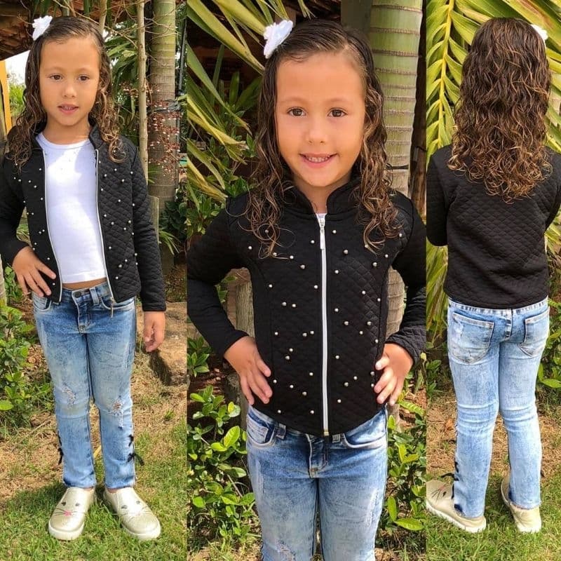 casaco Jaqueta infantil menina metalasse