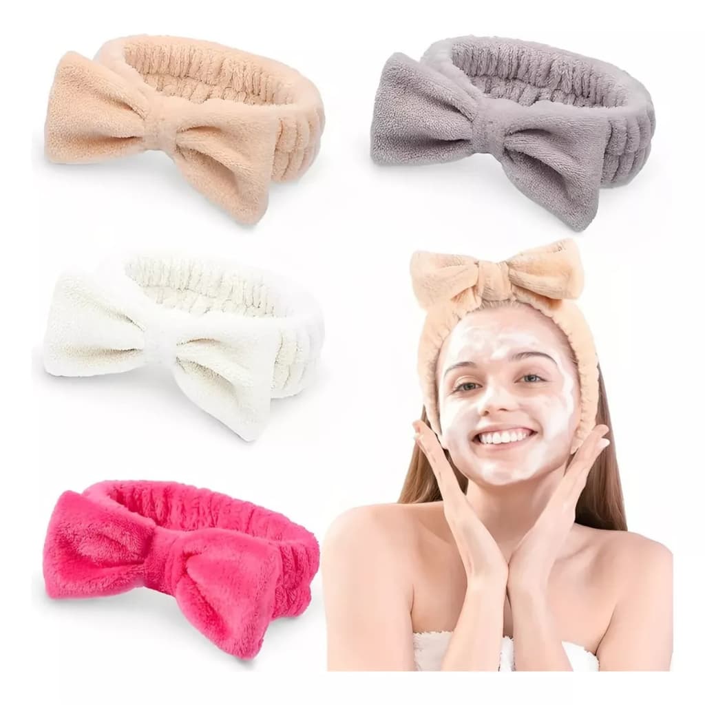 Kit 24 Faixas de Cabelo Laço/Toalha/Maquiagem Faixa para Maquiagem Top Lançamento kit 6/12 Variações