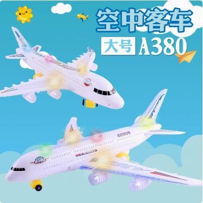 Avião Brinquedo Jumbo Airbus A380 Brinquedo Luz Led Som