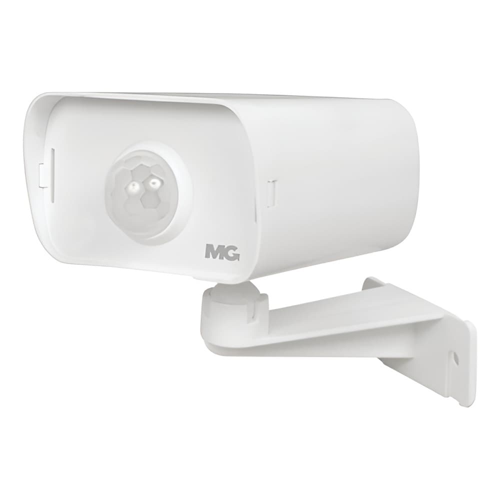 Sensor De Presença Área Externa (Sol/Chuva) Mpx-40f Margirius Cor Branco Bivolt Com Fotocélula