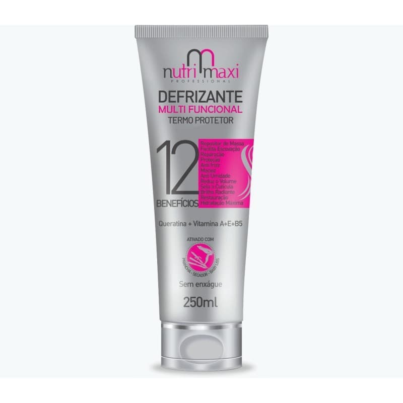 Defrizante Capilar Profissional Termoativado Anti Frizz Proteção Térmica Escova Chapinha Babyliss Nutri Maxi 250ml