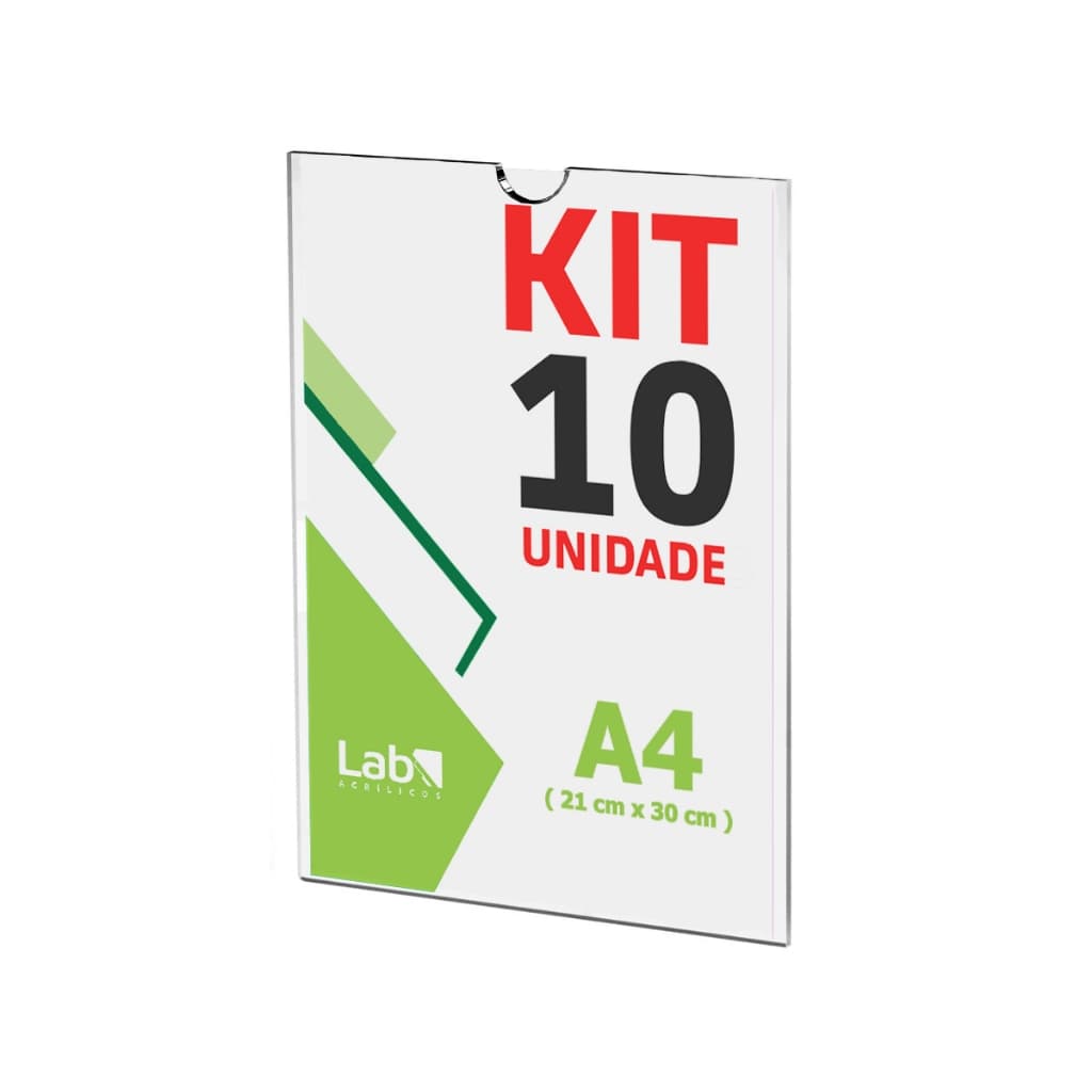 10 Displays De Acrílico Papel A4 30x21cm com filete  Parede Oferta!!